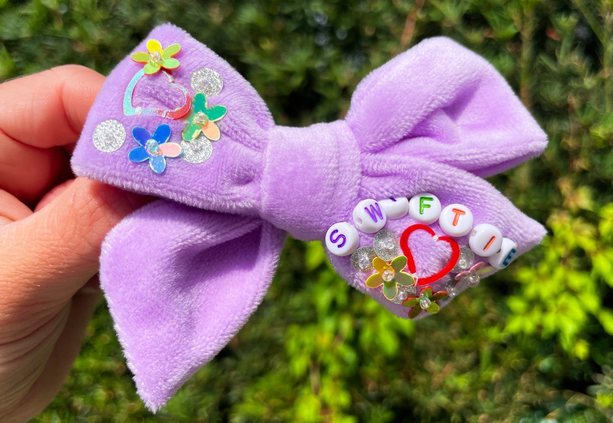 Purple Velvet Swiftie Bow